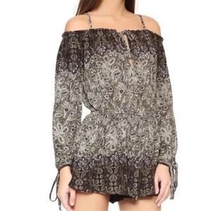 Free People So Devine Off the Shoulder Romper PS